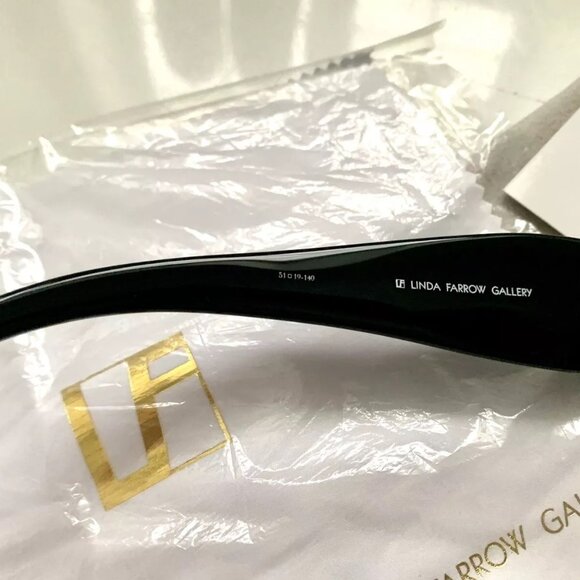 LINDA FARROW PRABAL GURUNG Cat Eye Pop Art White Green Geometric PG17 Sunglasses - Picture 6 of 12